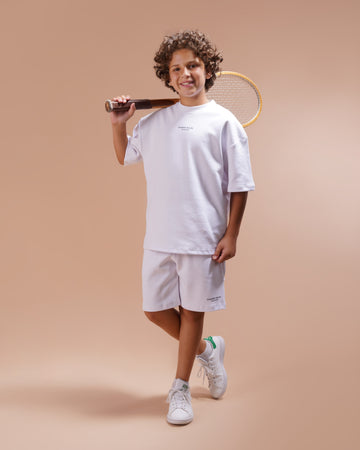 Boys 2 Piece Set - T-shirt & Short - White