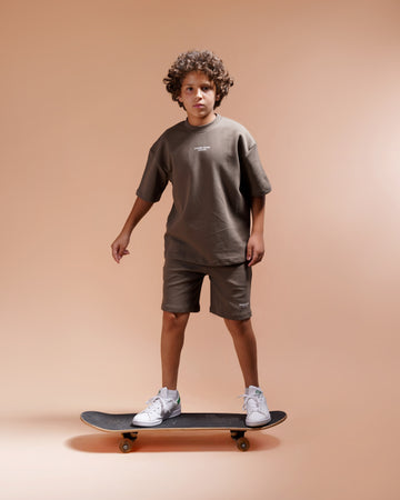 Boys 2 Piece Set - T-shirt & Short - Army green