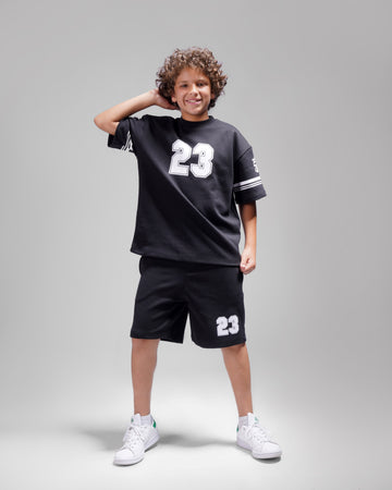 Number 23 Cotton Set - T-shirt & Short - Black