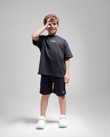 Boys 2 Piece Set - T-shirt & Short - Black