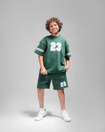Number 23 Cotton Set - T-shirt & Short - Green