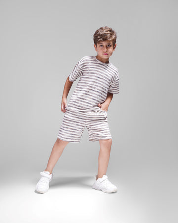 Stripped 2 Piece Set - T-shirt & Short - T1