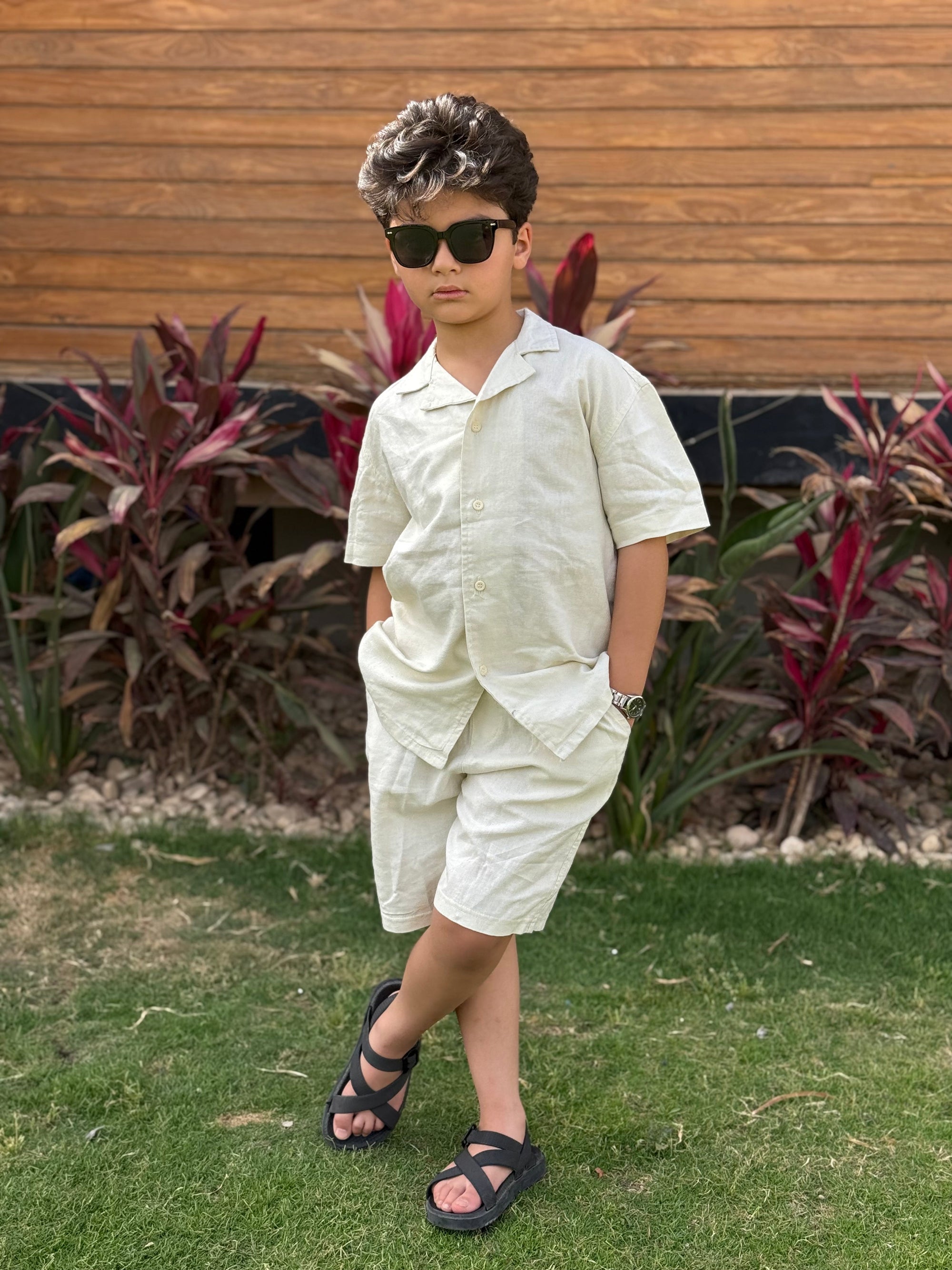 Boys Linen Shirt & Short