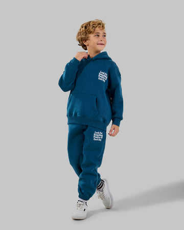 Looking melton Set - Navy blue
