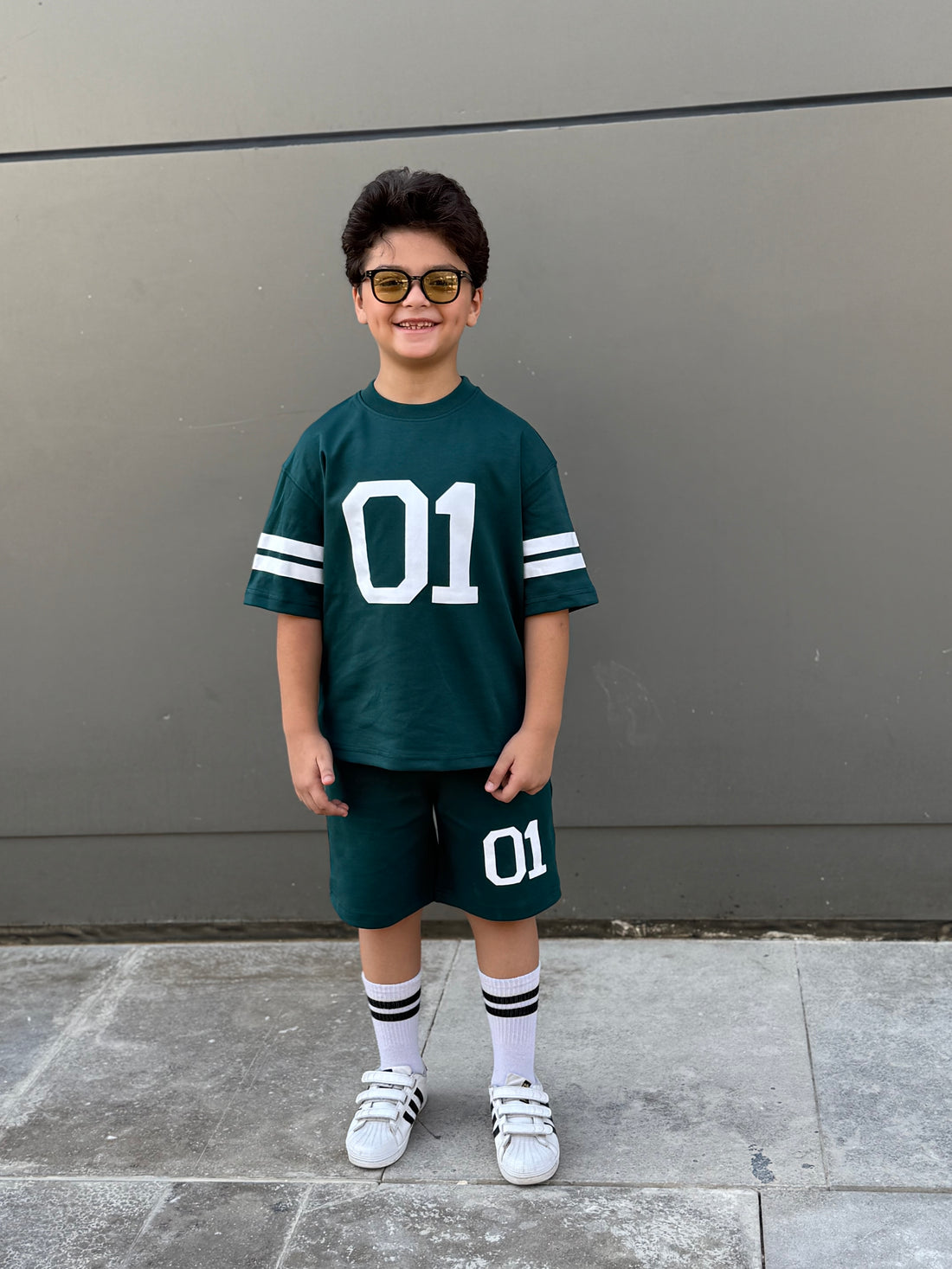 NU-01 Cotton Set - T-shirt & Short - Light-G