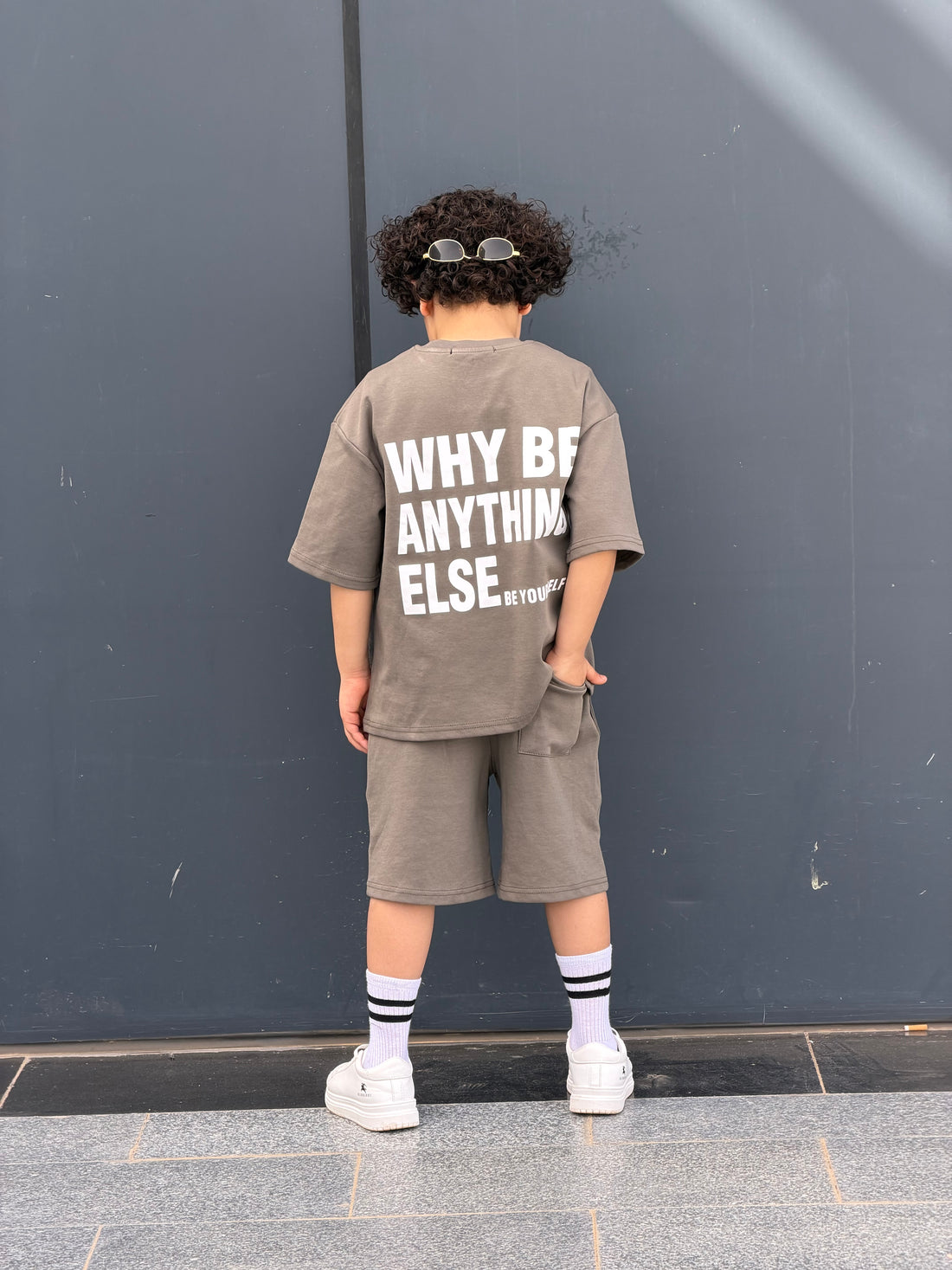 Be your self Cotton Set - T-shirt & Short - Army