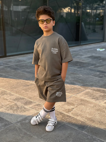 Holiday Cotton Set - T-shirt & Short - Army