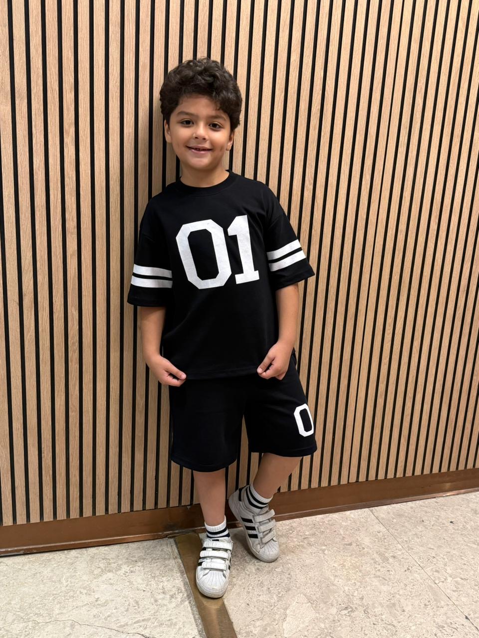 NU-01 Cotton Set - T-shirt & Short - Black