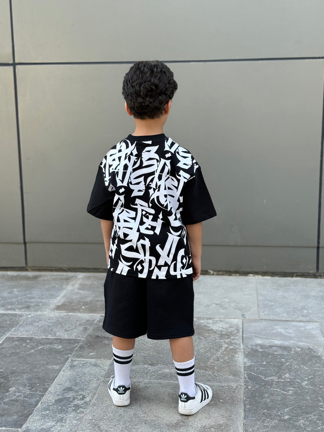 Jakar Cotton Set - T-shirt & Short - Black