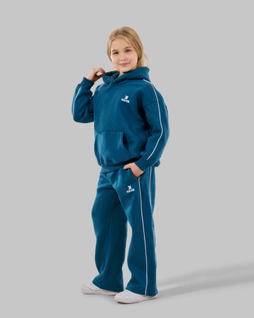 wide leg melton Set - Navy blue