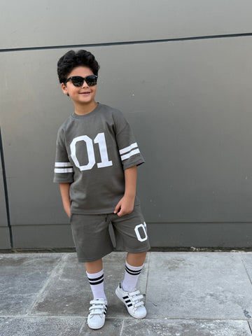 NU-01 Cotton Set - T-shirt & Short - Army