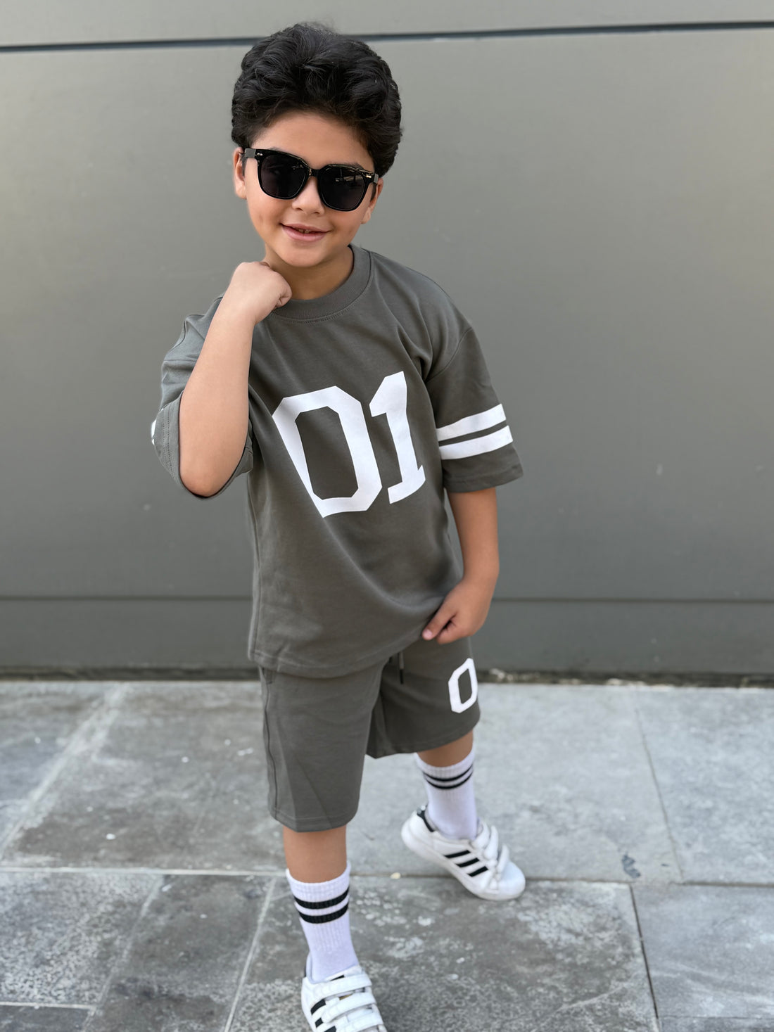 NU-01 Cotton Set - T-shirt & Short - Army
