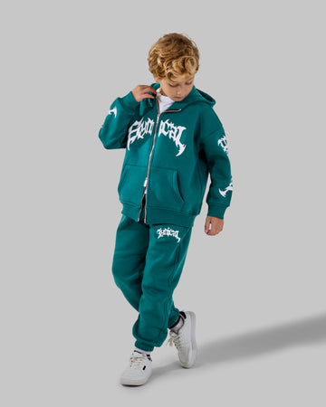 Zipper melton Set - Green