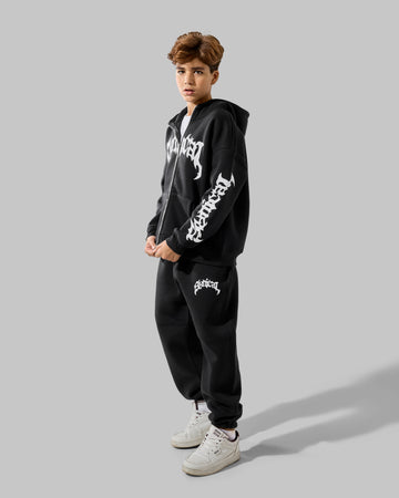 Zipper melton Set - Black