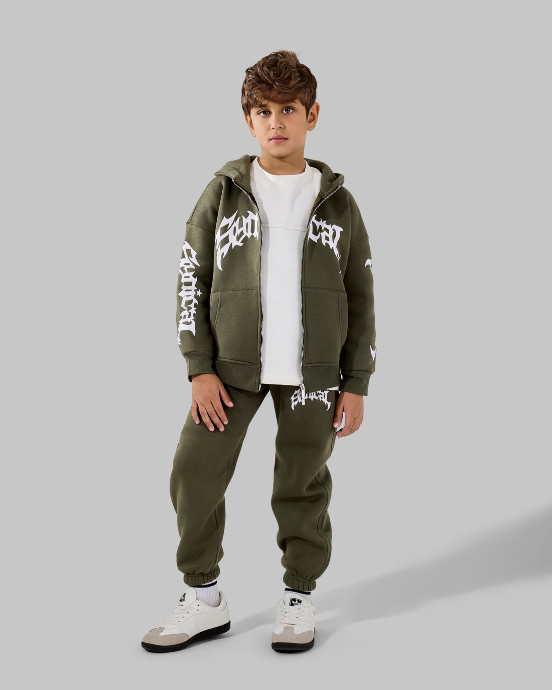 Zipper melton Set - Army