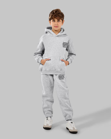 Looking melton Set - ice grey