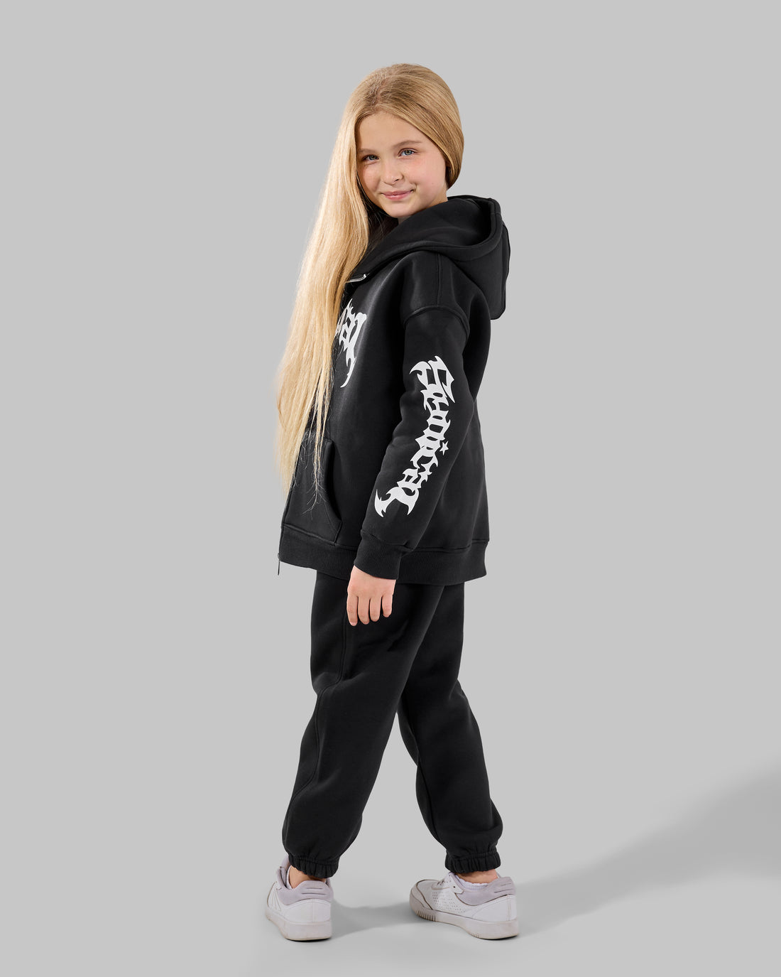Zipper melton Set - Black