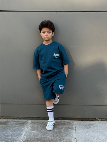 Holiday Cotton Set - T-shirt & Short - Navy
