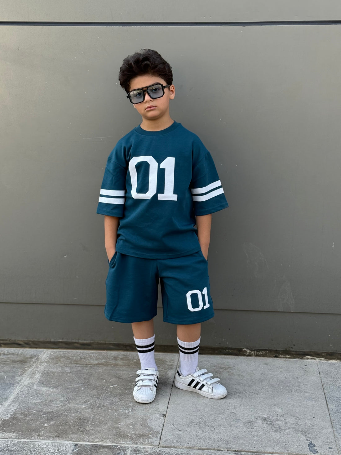 NU-01 Cotton Set - T-shirt & Short - Navy