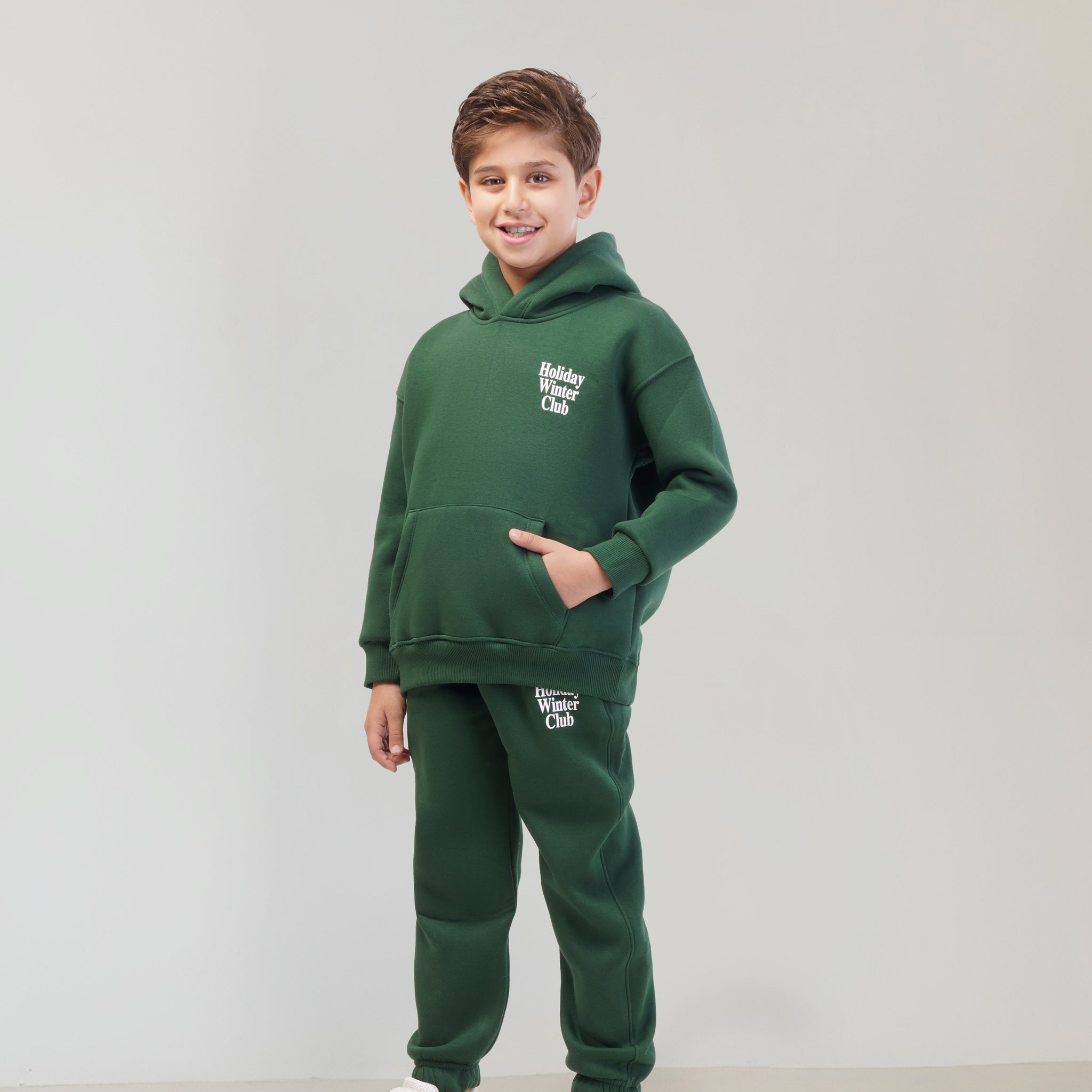 Holiday melton Set - Forest Green