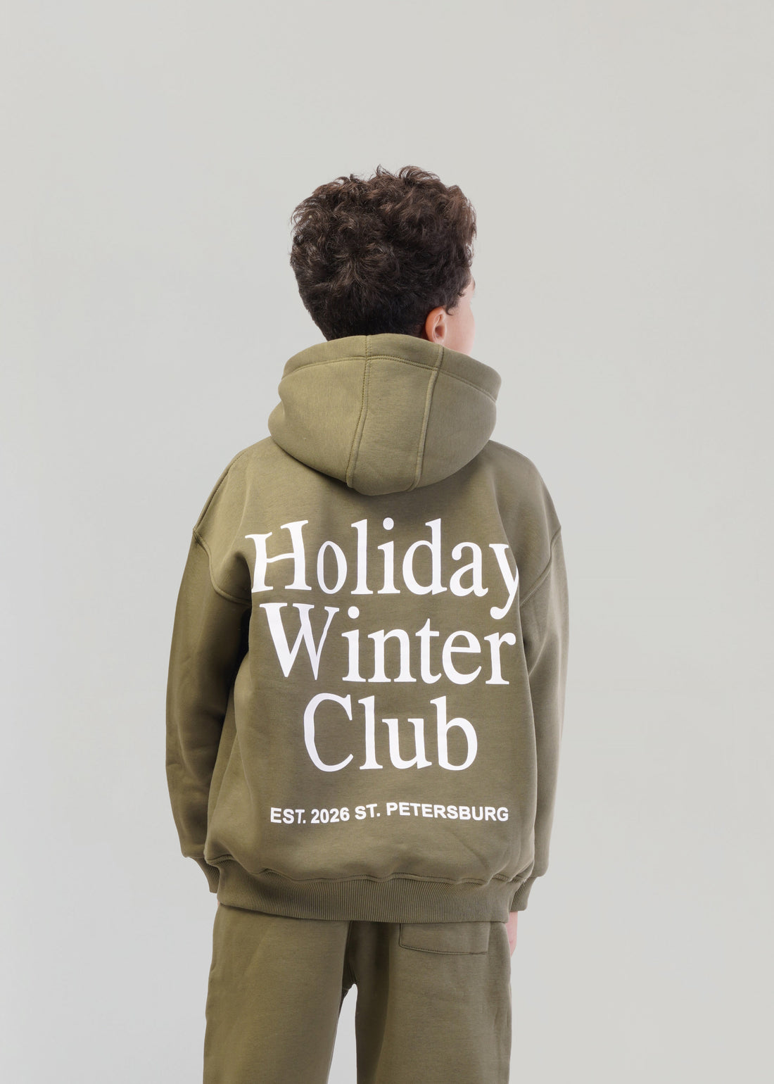 Holiday melton Set - Olive Green