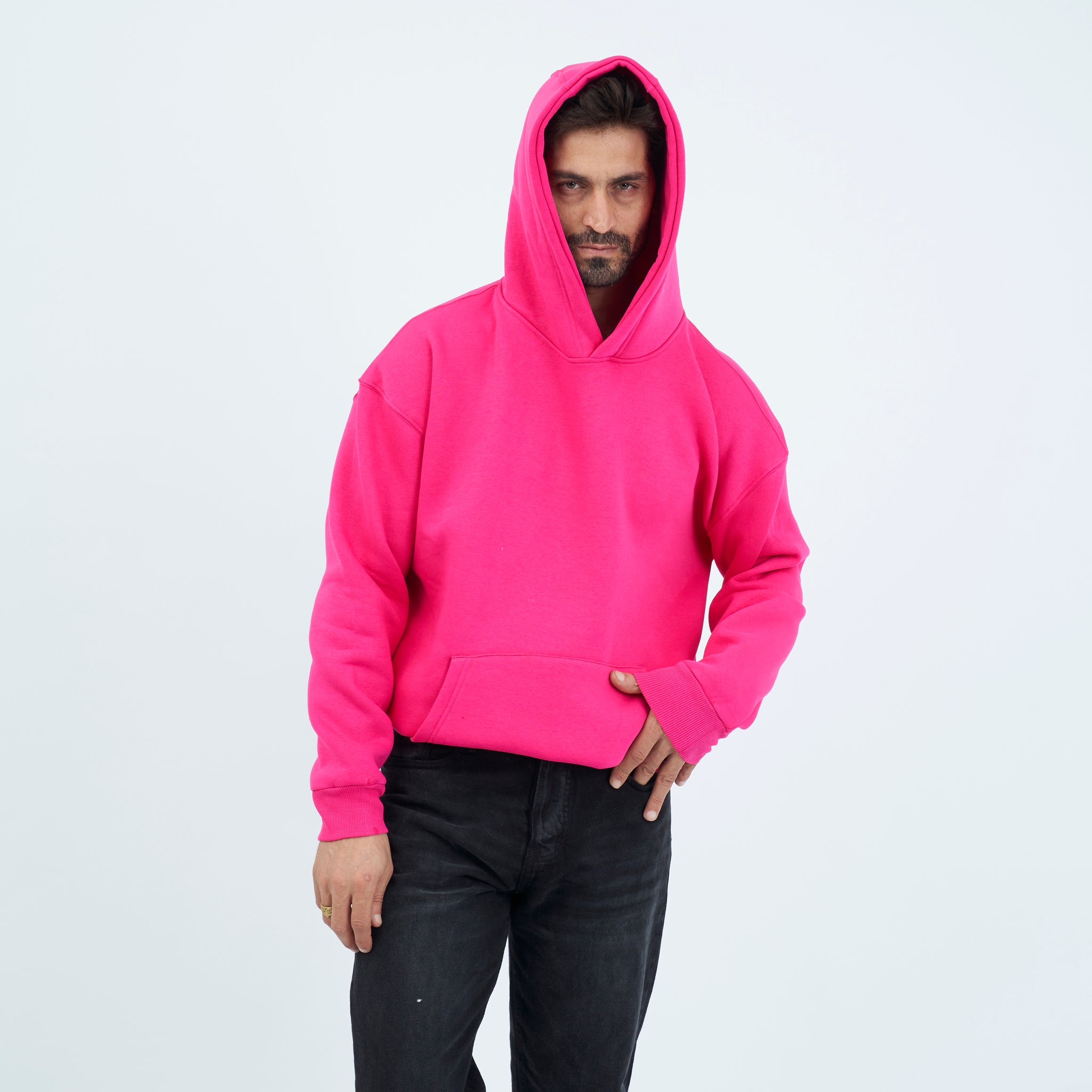 Oversize Basic Hoodie - Pink