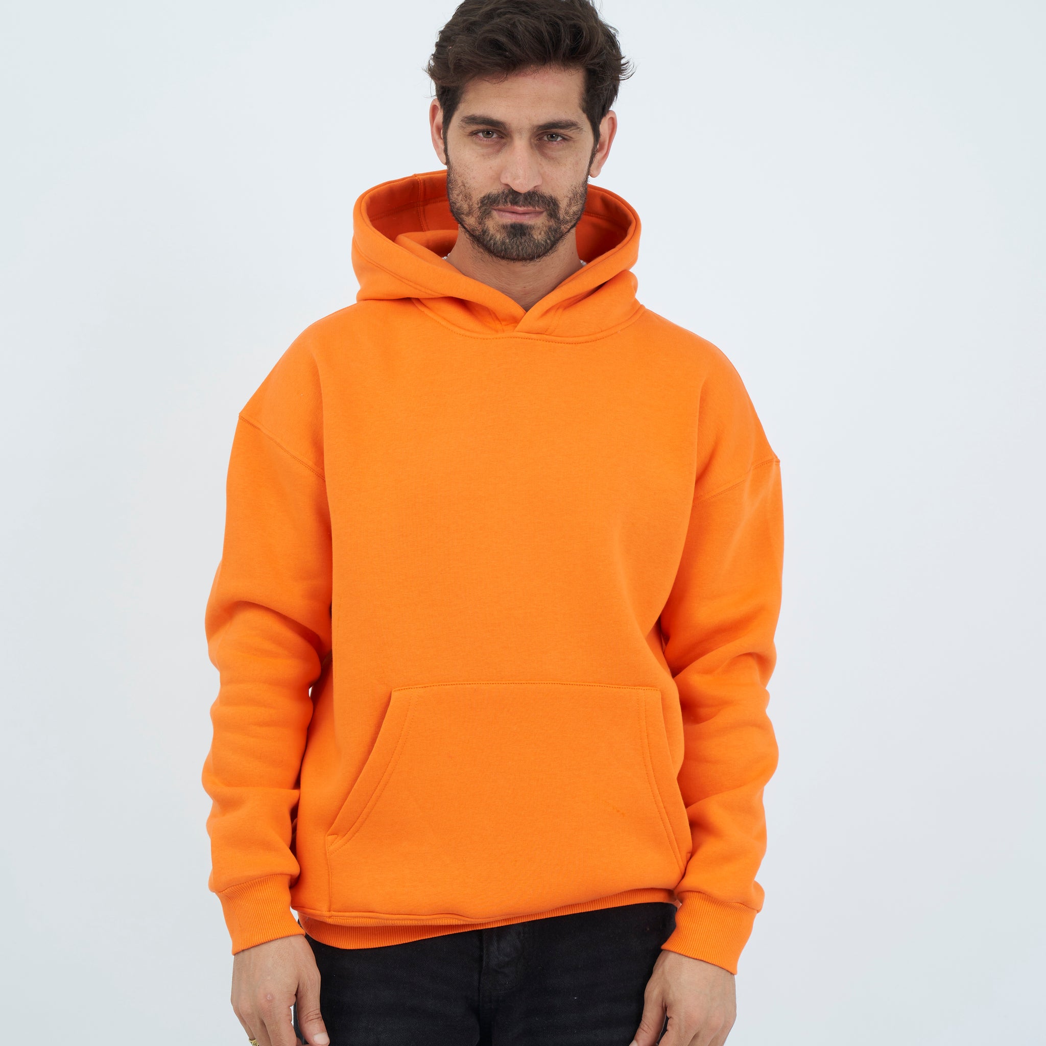 Oversize Basic Hoodie - Orange