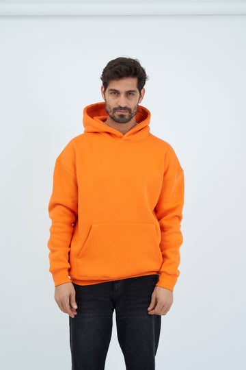 Oversize Basic Hoodie - Orange