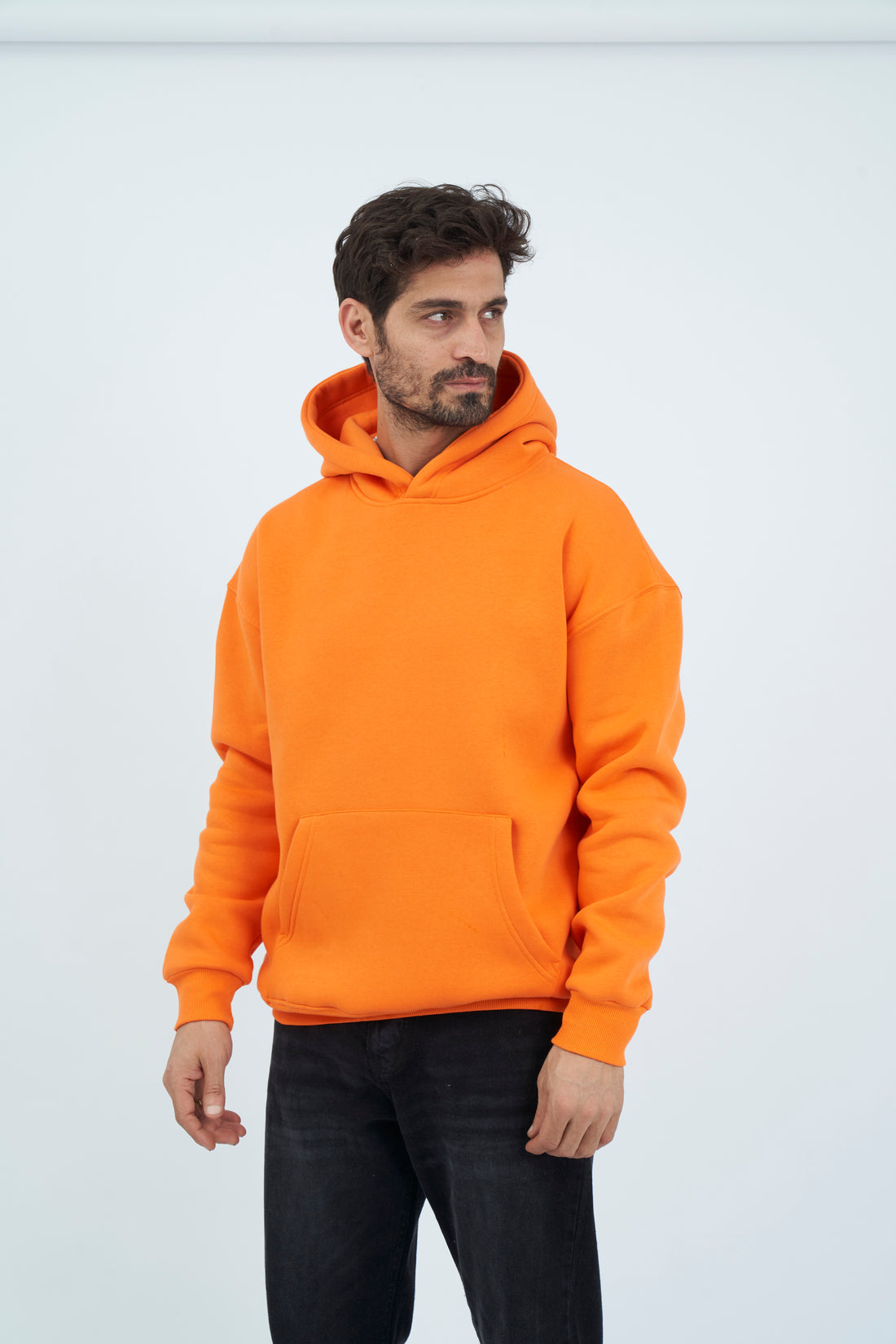 Oversize Basic Hoodie - Orange