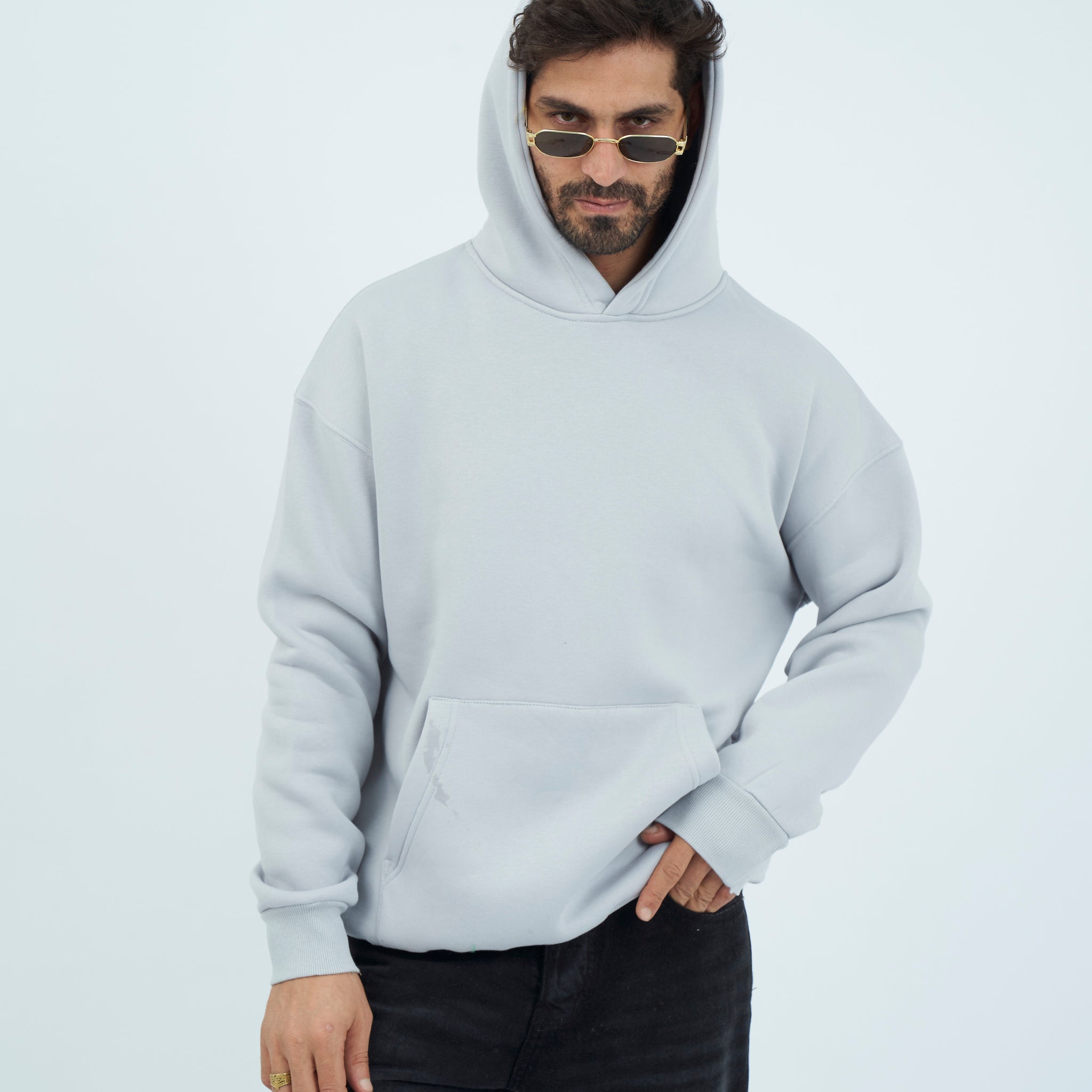 Oversize Basic Hoodie - Gray