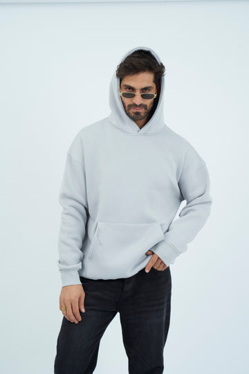 Oversize Basic Hoodie - Gray