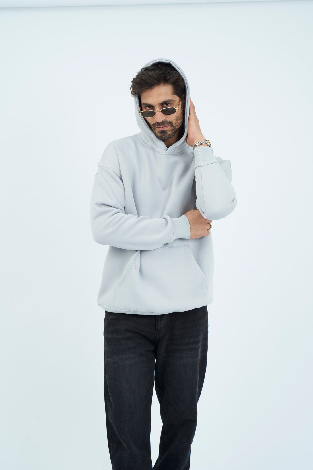 Oversize Basic Hoodie - Gray