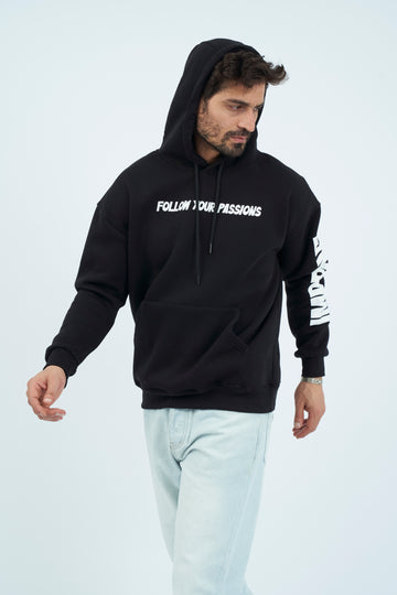 Oversize Printed Hoodie Sweatshirt