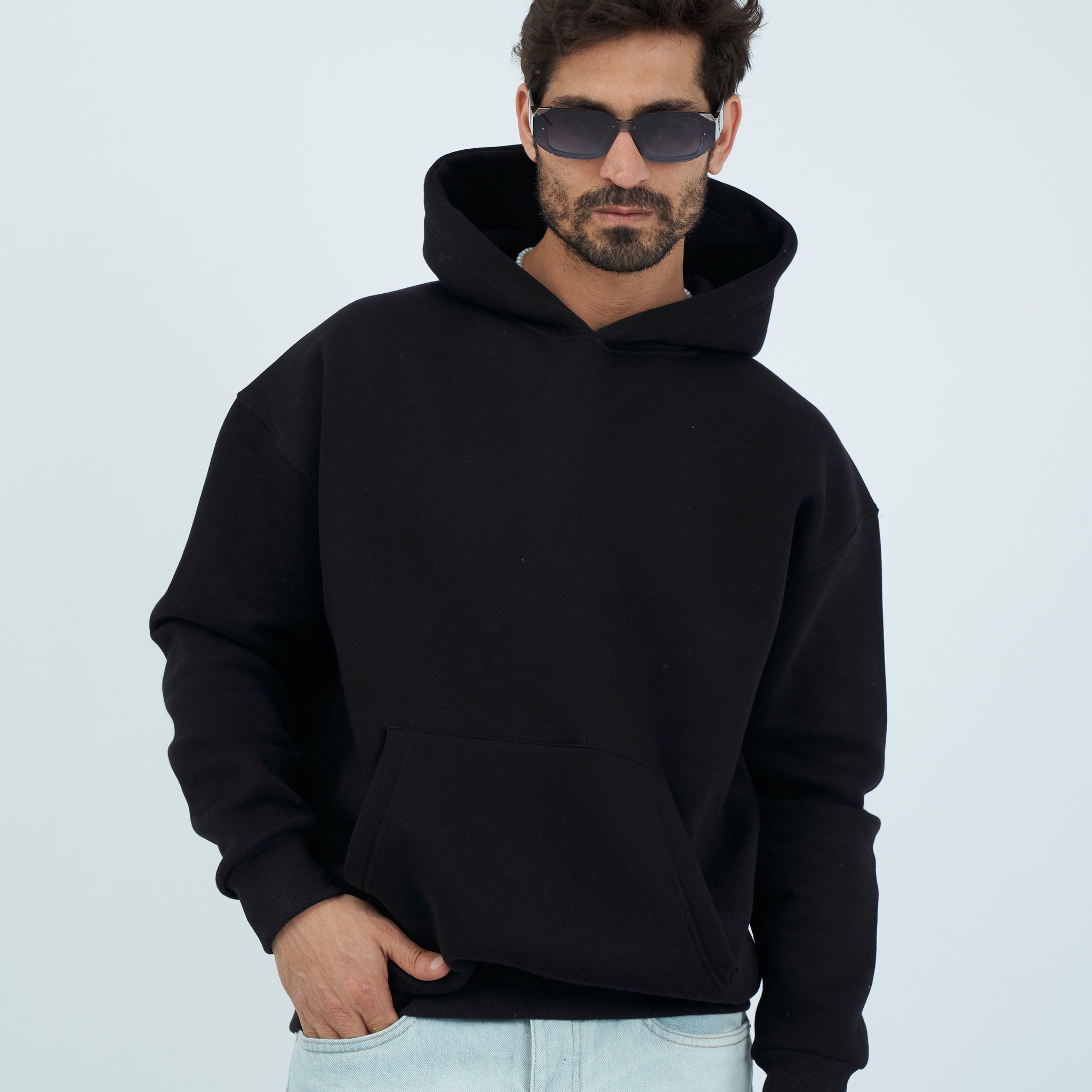 Oversize Basic Hoodie - Black