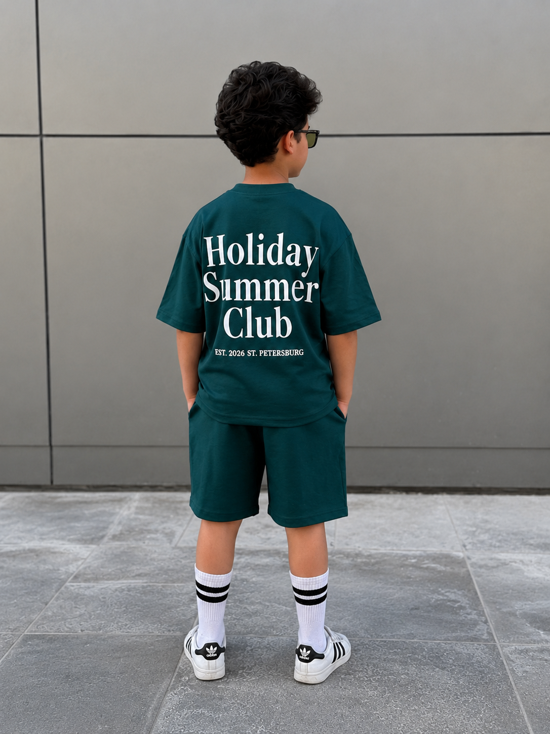 Holiday Cotton Set - T-shirt & Short - Light-G