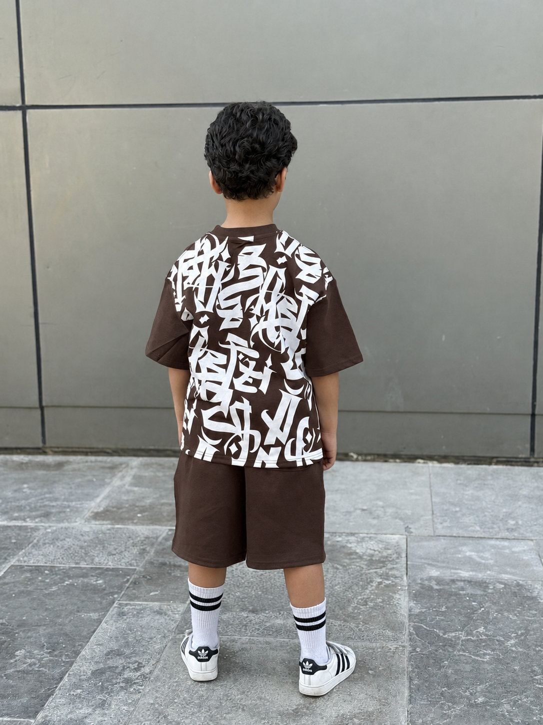 Jakar Cotton Set - T-shirt & Short - Brown