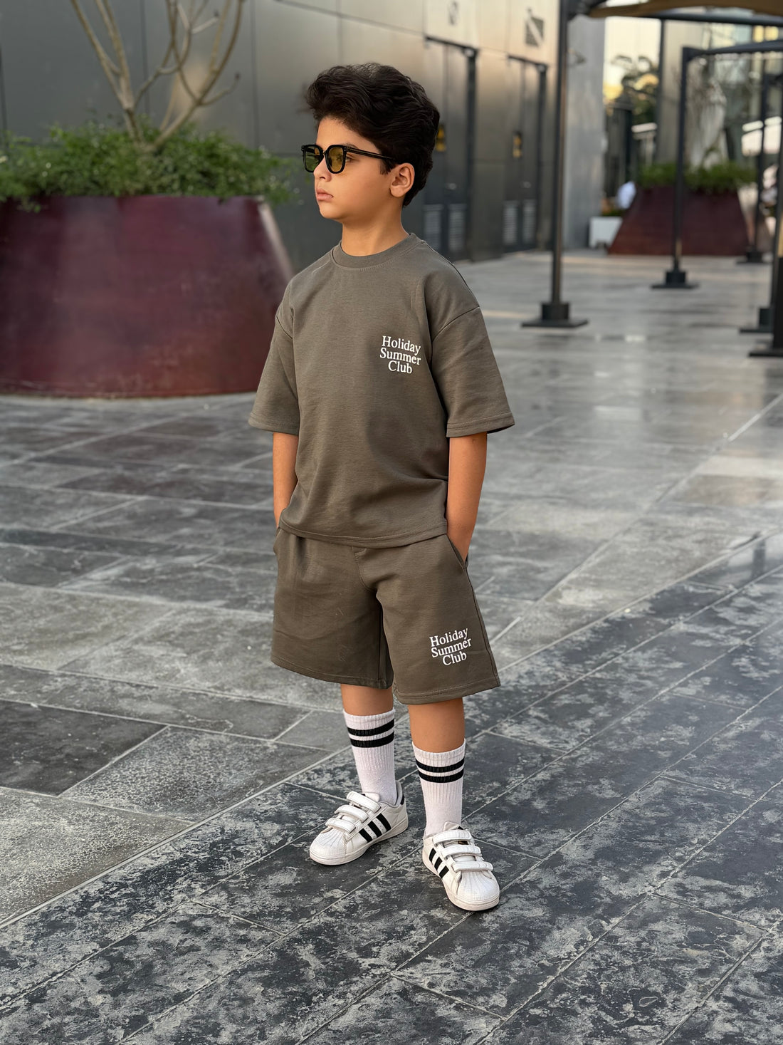 Holiday Cotton Set - T-shirt & Short - Army