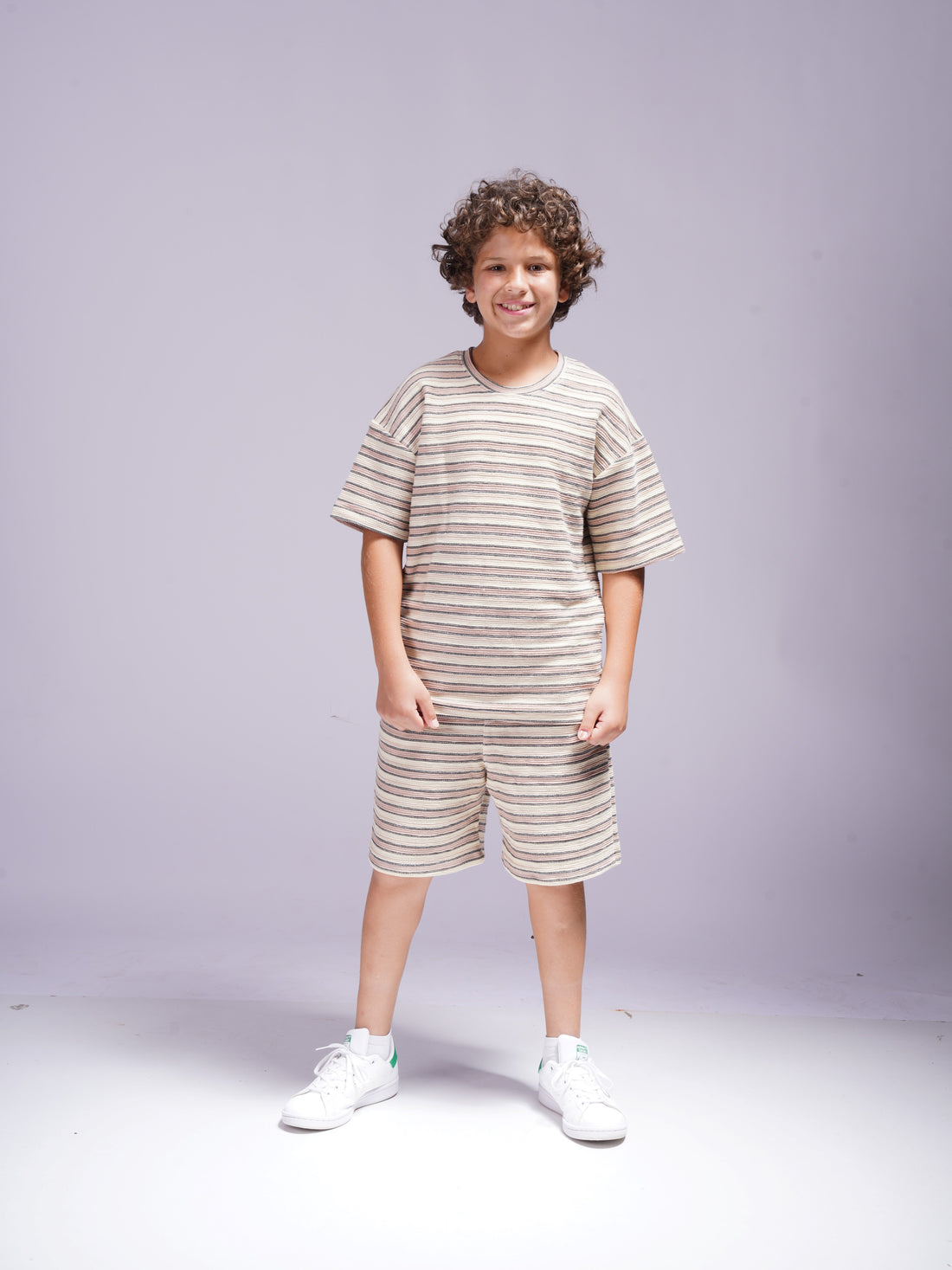 Stripped 2 Piece Set - T-shirt & Short - T6
