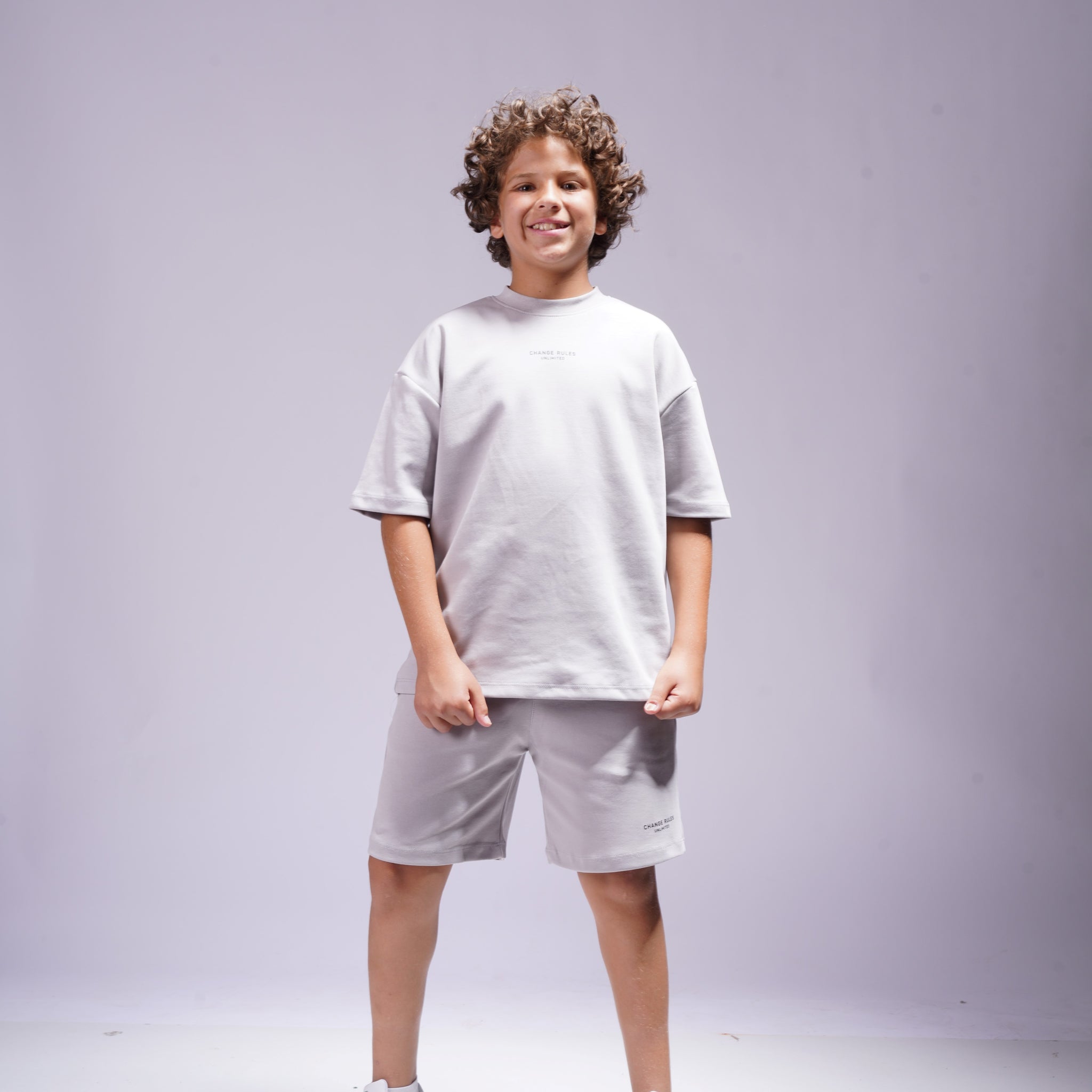 Boys 2 Piece Set - T-shirt & Short - Grey