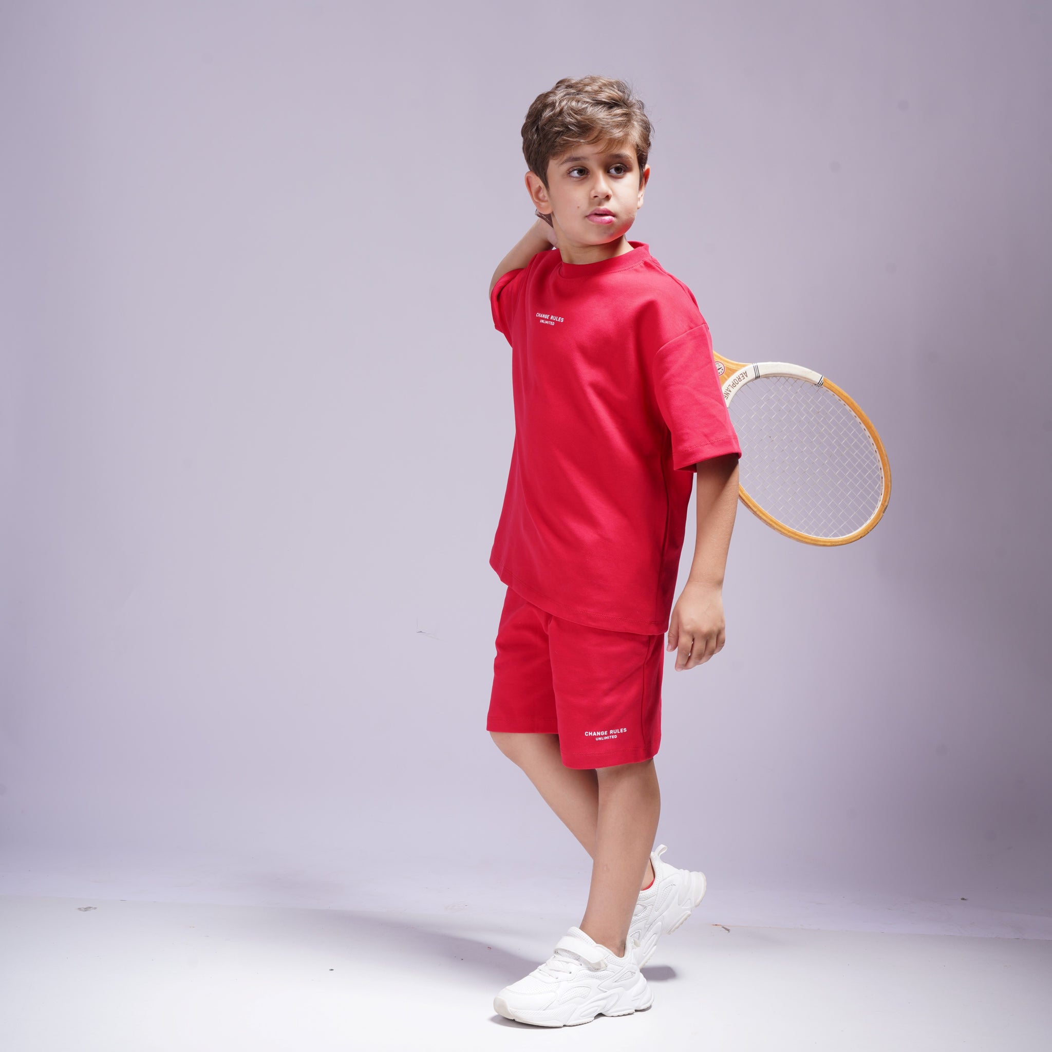 Boys 2 Piece Set - T-shirt & Short - Red