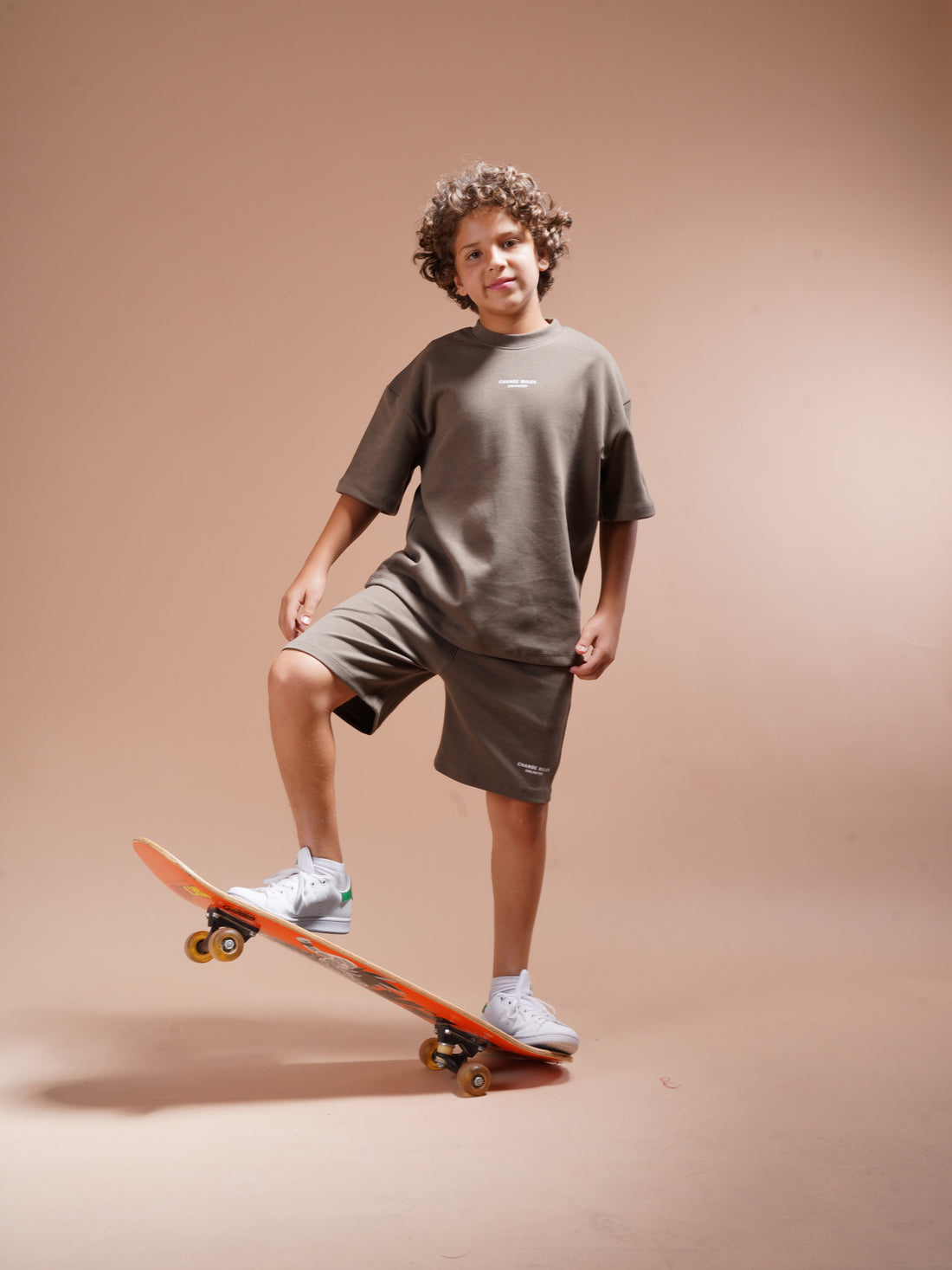 Boys 2 Piece Set - T-shirt & Short - Olive