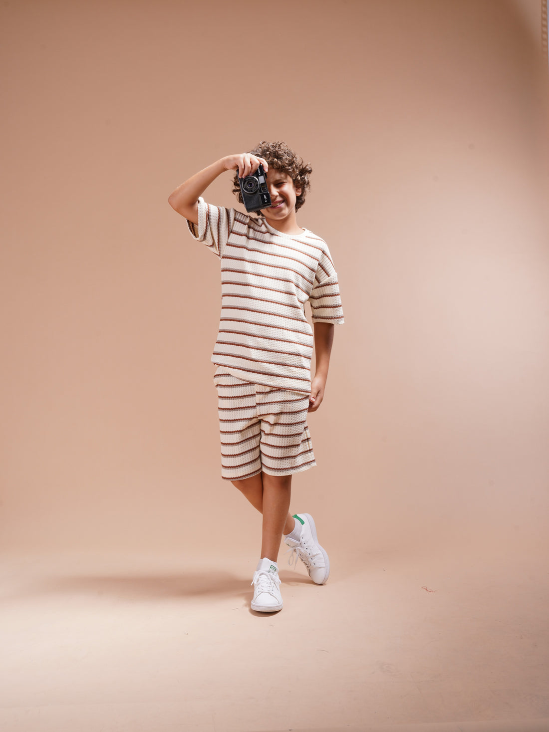Stripped 2 Piece Set - T-shirt & Short - T4
