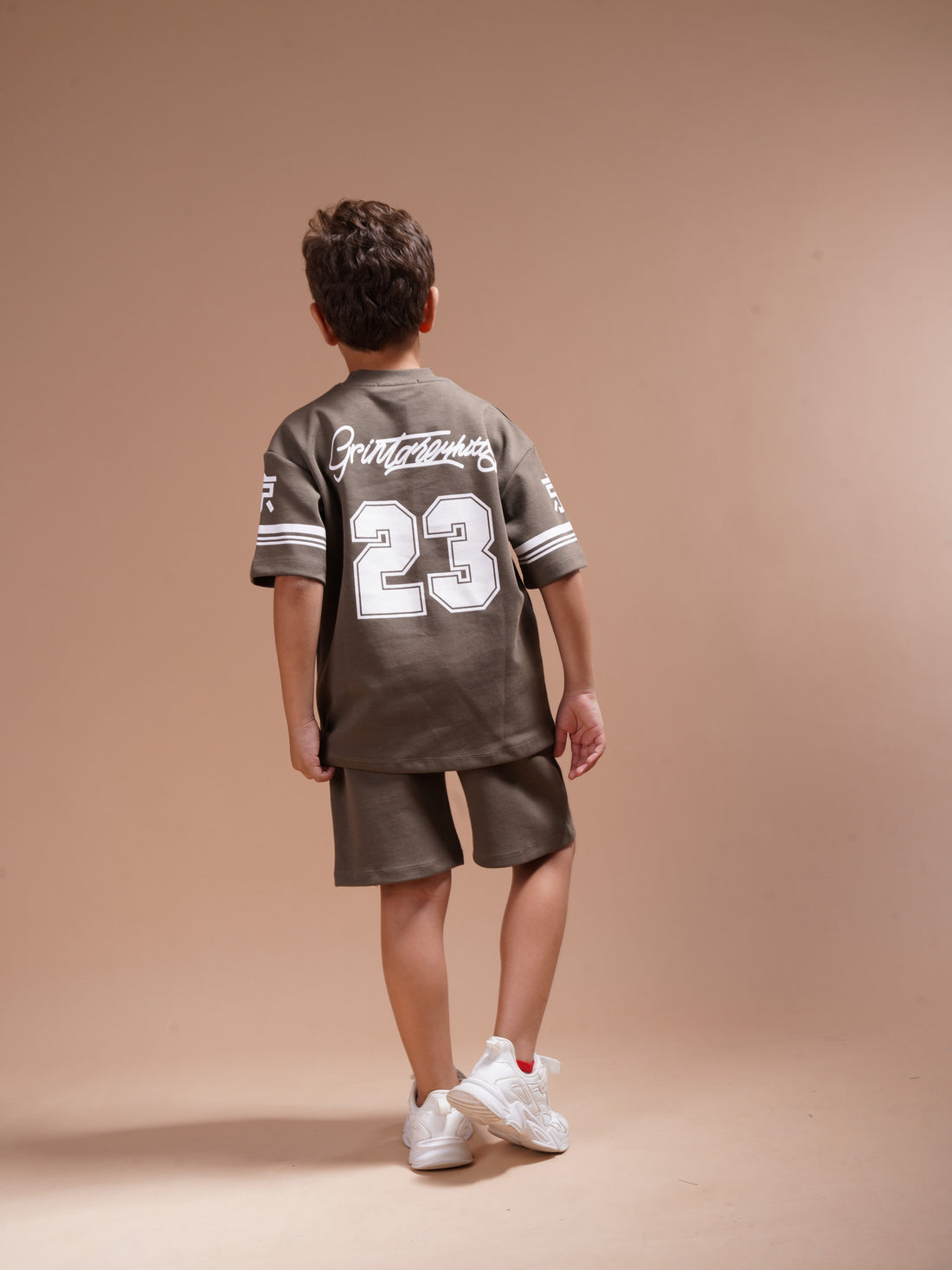Number 23 Cotton Set - T-shirt & Short - Army Green
