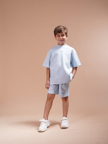 Boys 2 Piece Set - T-shirt & Short - Sky Blue