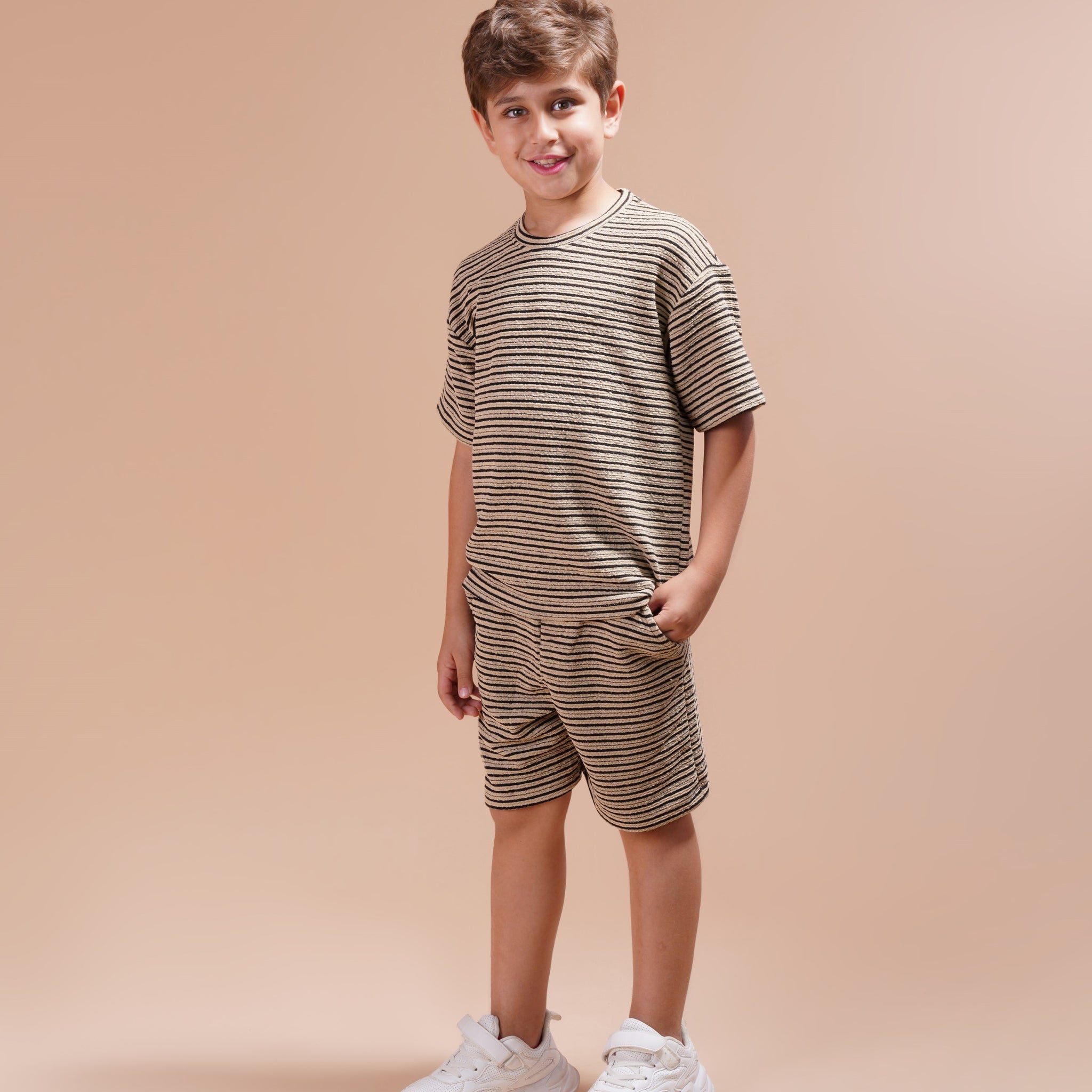 Stripped 2 Piece Set - T-shirt & Short - T3