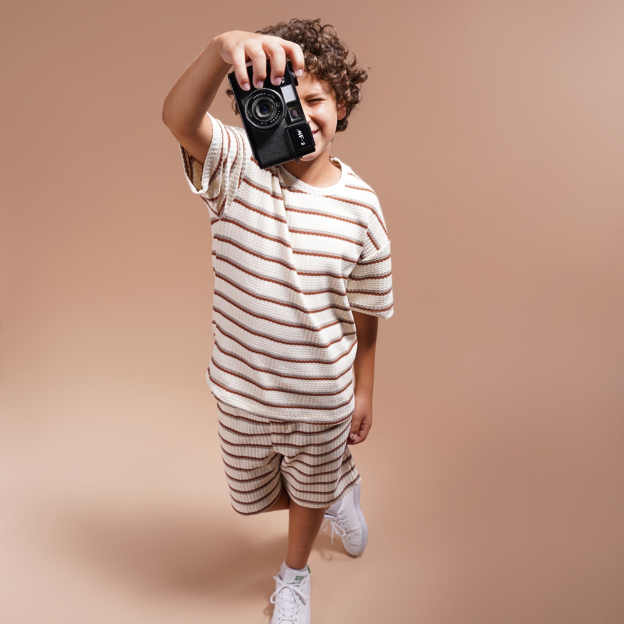 Stripped 2 Piece Set - T-shirt & Short - T4
