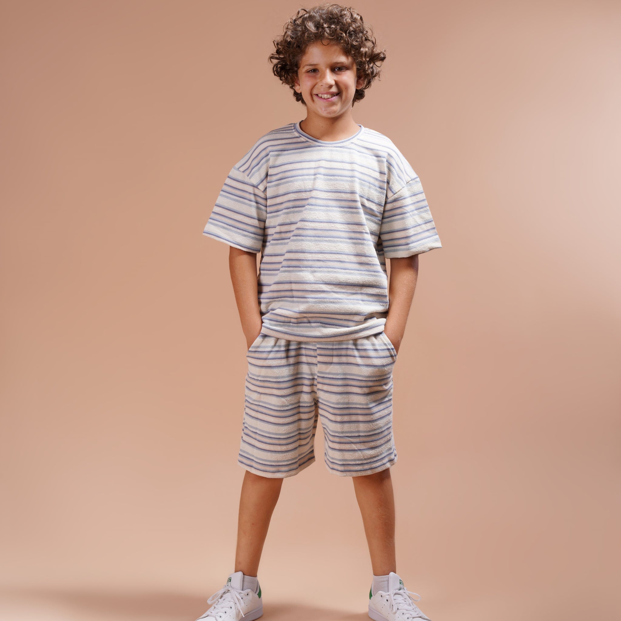 Stripped 2 Piece Set - T-shirt & Short - T2