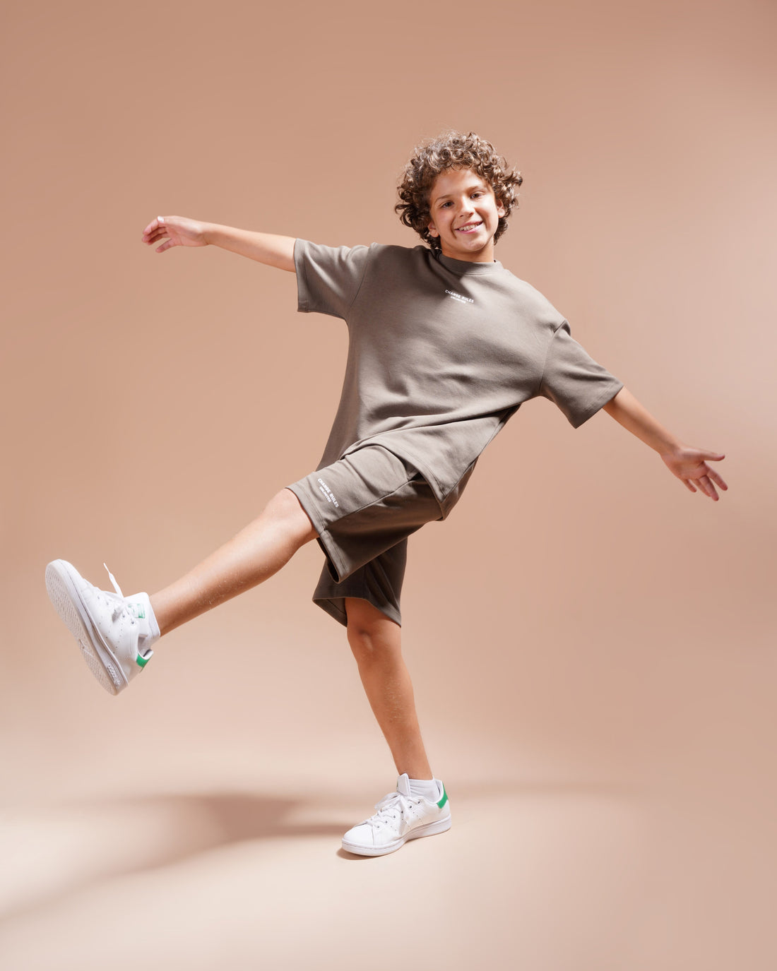Boys 2 Piece Set - T-shirt & Short - Army green