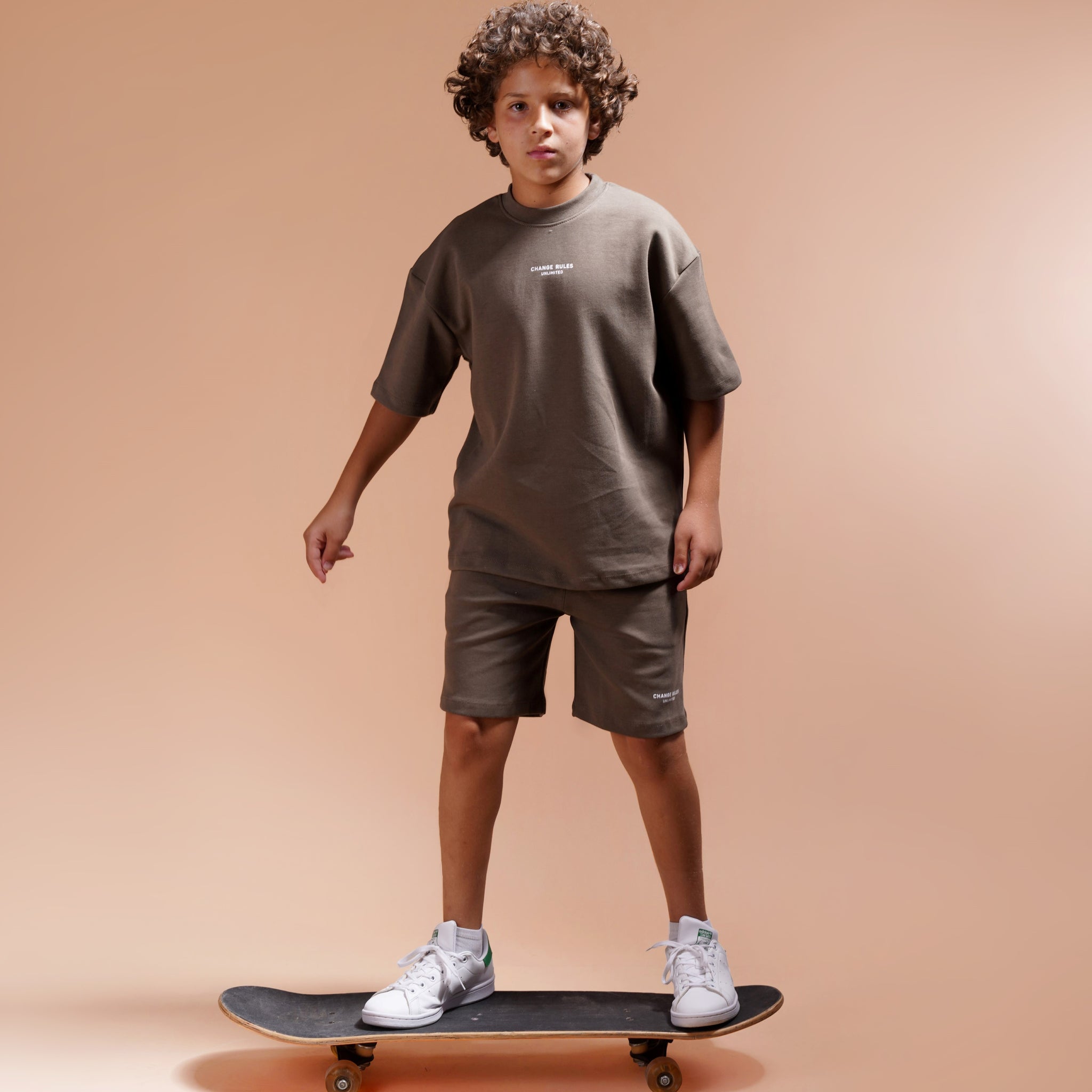 Boys 2 Piece Set - T-shirt & Short - Army green