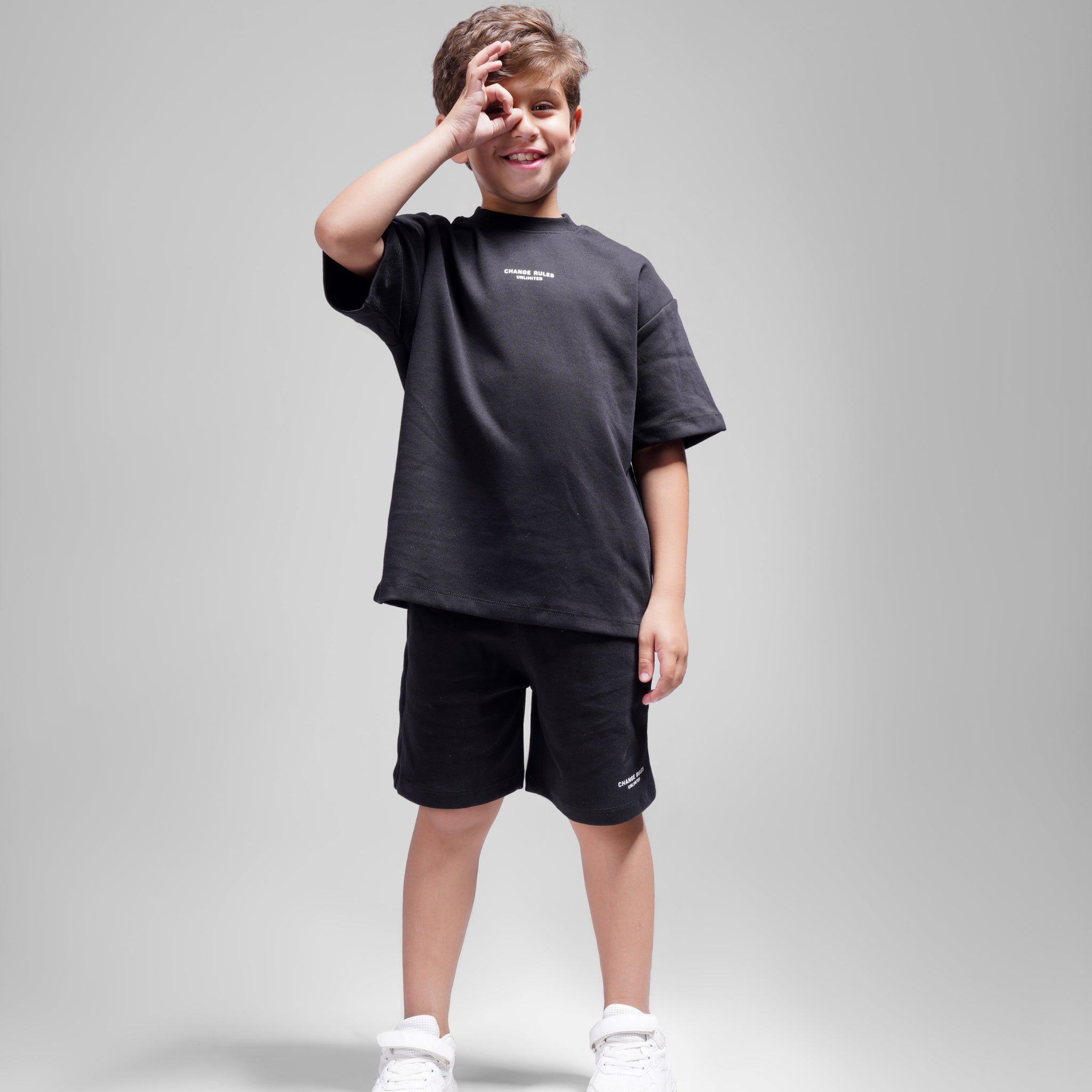 Boys 2 Piece Set - T-shirt & Short - Black